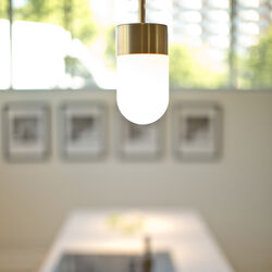 Vox Ceiling Light, brass/opal, Rubn