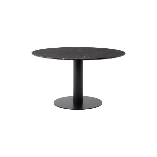 In Between SK20 Dining Table, matt black/nero marquina marble, &Tradition