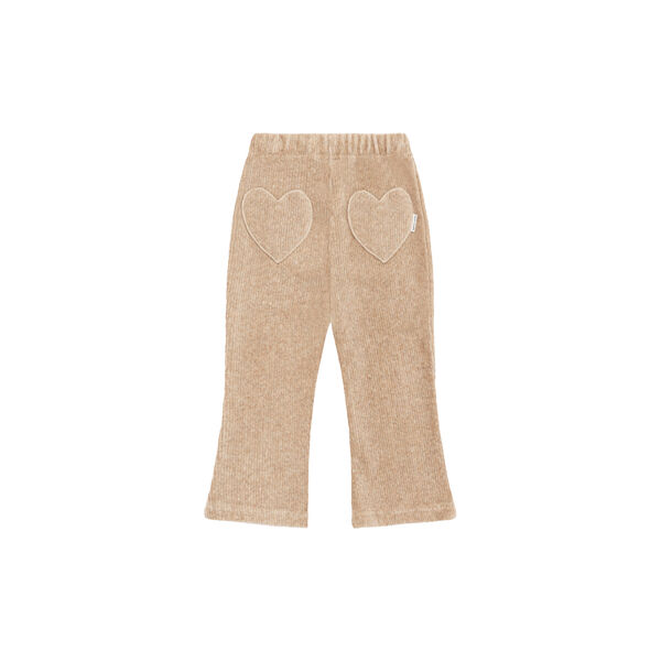 Hcthilde Ottoman Velour Solid Jogging Trousers, biscuit, Hust & Claire