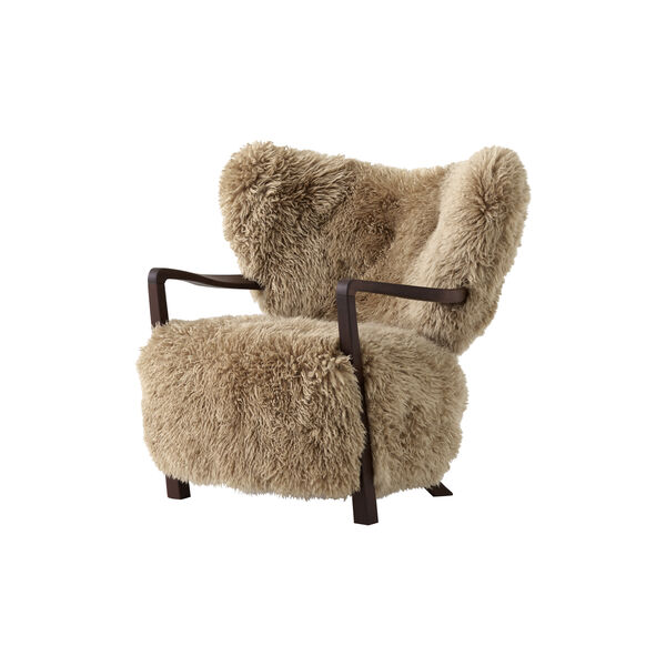 Wulff ATD2 Lounge Chair, sheepskin honey/oiled walnut, &Tradition