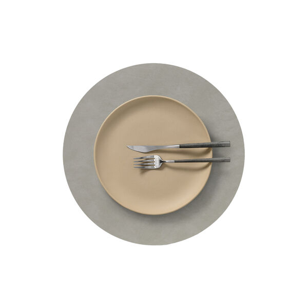 Nupo d&aelig;kkeserviet Circle L, light grey, LIND DNA