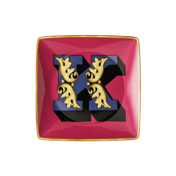 Versace Alphabet Dish K Versace Alphabet Dish K, Rosenthal x Versace