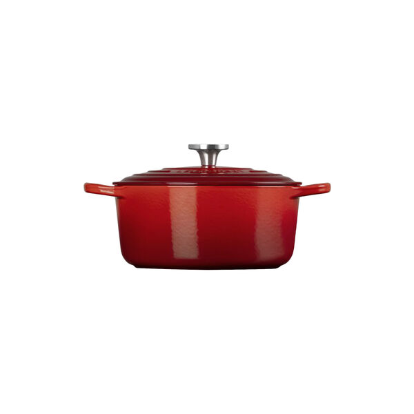 Signature st&oslash;bejern rund gryde | 24 cm | Cerise, Le Creuset