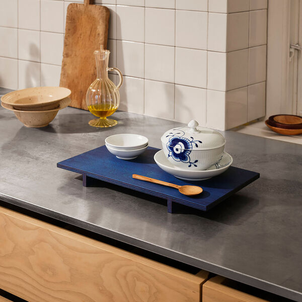 Hvid Riflet sk&aring;l 9 cl 2 stk, Royal Copenhagen