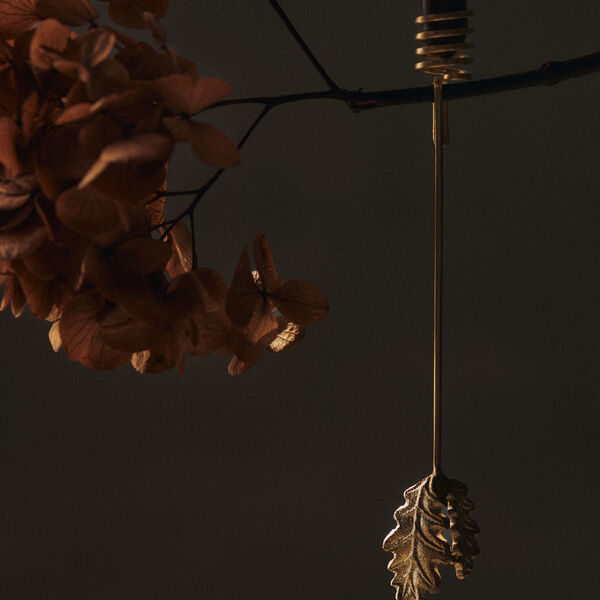 Oak Leaf Christmas Tree Holders 4 stk., brass, Ferm Living