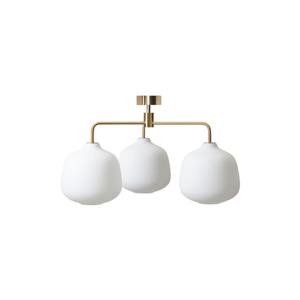 Holborn 3 Chandelier, brass, Rubn