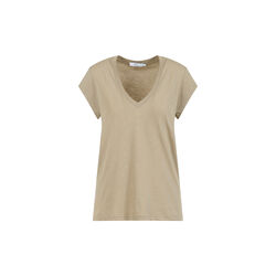 CC Heart Basic V-neck T-shirt, sand olive, Coster Copenhagen