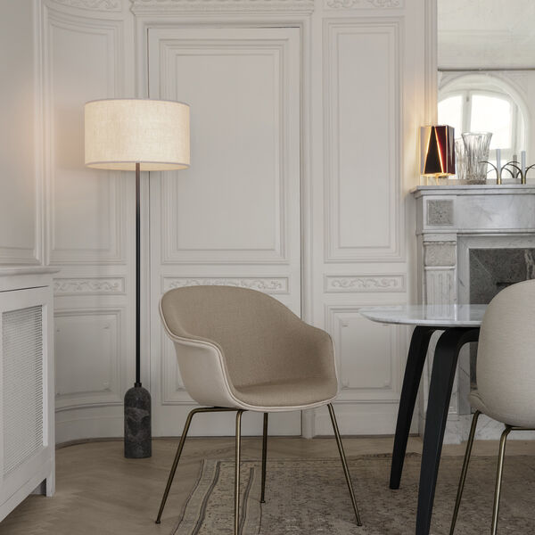 Gravity Floor Lamp, grey marble/canvas, GUBI