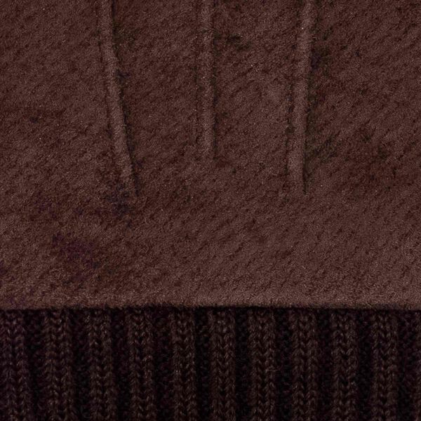 Stand læderhandske, dark brown, Kessler