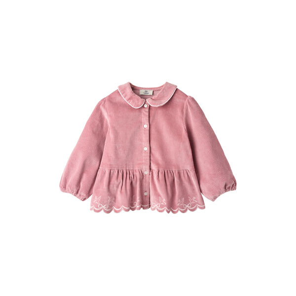 Corduroy Blouse w. Embroidery, rose comb., Copenhagen Colors Organics