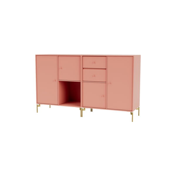 COUPLE bred sk&aelig;nk med ben i messing, 151 rhubarb, Montana Furniture