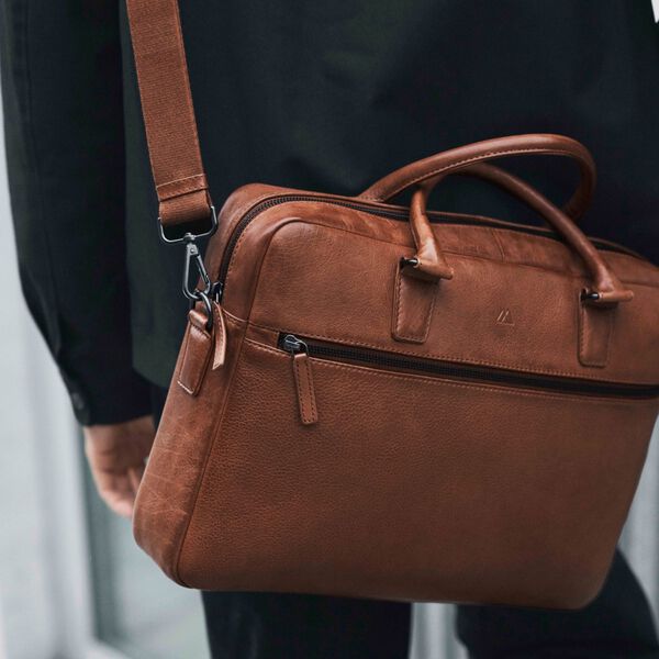 MasonMBG Laptop Bag, cognac, Markberg