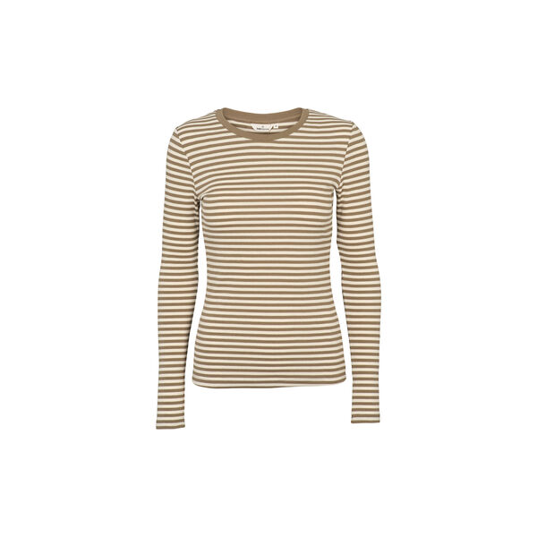 Ludmilla LS Tee, covert garden / birch, Basic Apparel