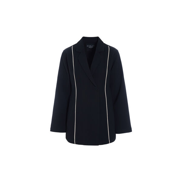 Kurosaki blazer jakke | Black/Ivory Piping, BITTE KAI RAND