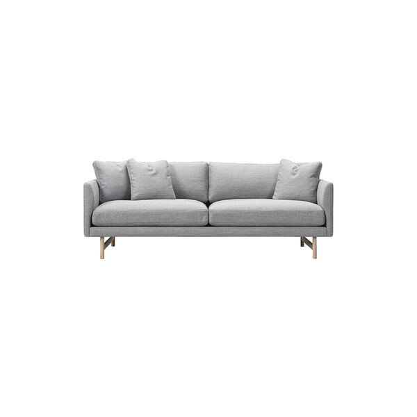 5552 Calmo 95 2 pers. sofa, gr&aring;/lakeret eg, Fredericia Furniture