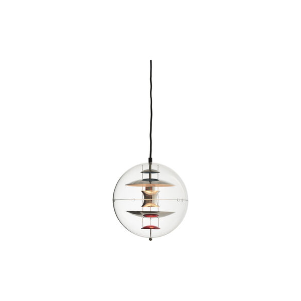VP Globe pendel, chrome/red/blue VP Globe pendel, chrome/red/blue, Verpan