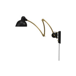 KAISER idell™ 6559-W væglampe, matt black/brass, Fritz Hansen