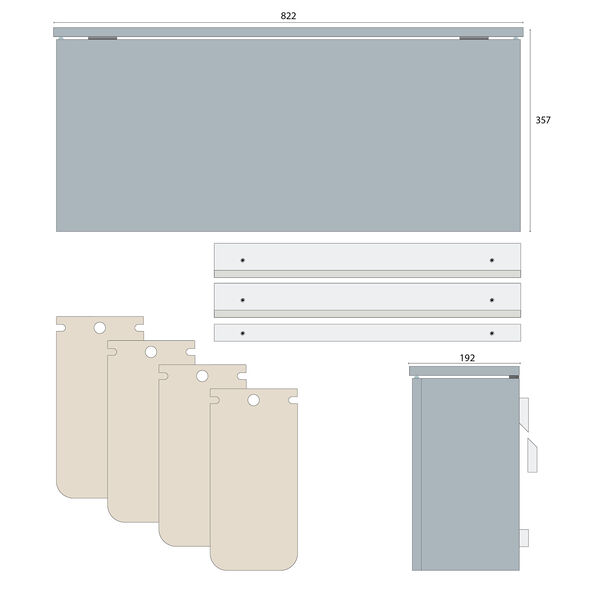 SORTED Standard Wide affaldssortering, denim blue, DesignLife