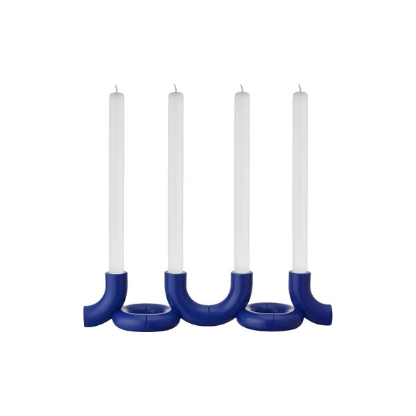 DOODLE Lysestager 2 stk. mazarine blue, Blomus