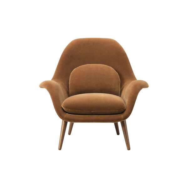 FF1770 Swoon Lounge Chair, Grand Mohair 2103/bejdset røget eg FF1770 Swoon Lounge Chair, Grand Mohair 2103/bejdset røget eg, Fredericia Furniture