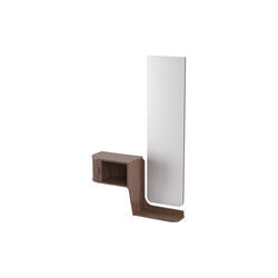 BPS127 Hallway Mirror & Wall Unit, oiled walnut BPS127 Hallway Mirror & Wall Unit, oiled walnut, Bernh. Pedersen & Søn