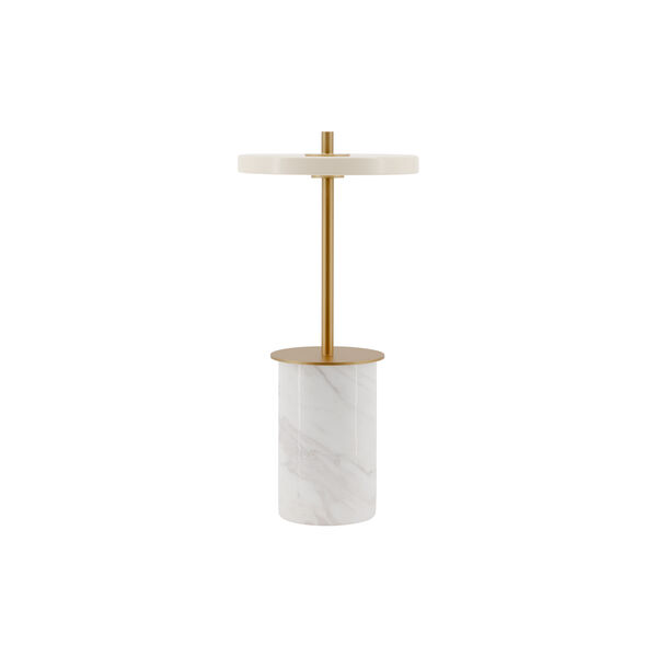Asteria Move Mini Portable Lamp, white marble, UMAGE