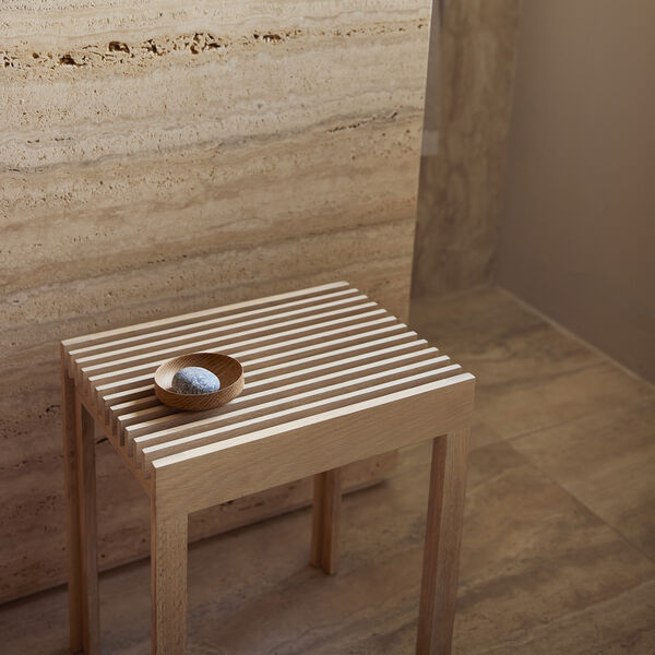 Lightweight Stool, white oiled oak Lightweight Stool, white oiled oak, Form & Refine