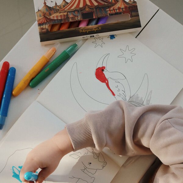 Gel Crayons & Drawing Pad, multi, Konges Sl&oslash;jd