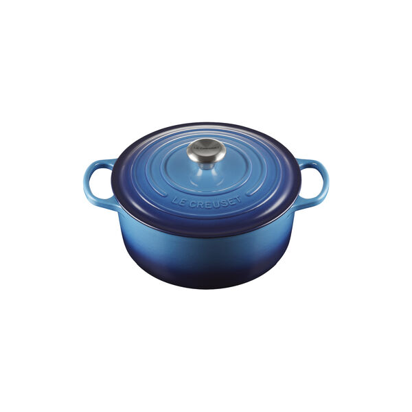 Signature rund st&oslash;bejernsgryde &Oslash; 26 cm, azure blue, Le Creuset