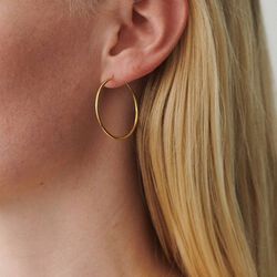 Plain Hoop &oslash;reringe, guld, Pernille Corydon Jewellery