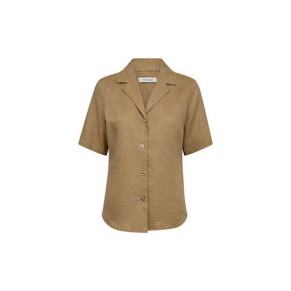 PD-Lina Linen SS Shirt, camel, Pieszak