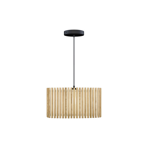 Komorebi Rectengular Pendant , oak/black, UMAGE