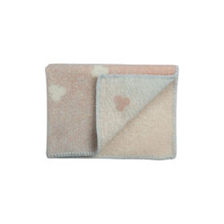 MELVIN Baby Size Throw, light pink/light blue, R&oslash;ros Tweed
