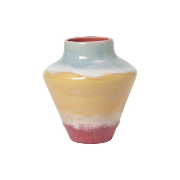 Poppery vase, pink/mint/gul, Kähler