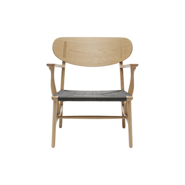 CH22 loungestol, sæbebehandlet eg/sort CH22 loungestol, sæbebehandlet eg/sort, Carl Hansen & Søn