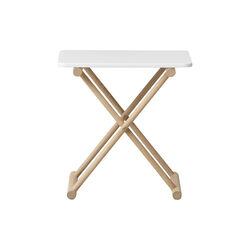 Camp sengebord højt, hvid/eg, Oliver Furniture