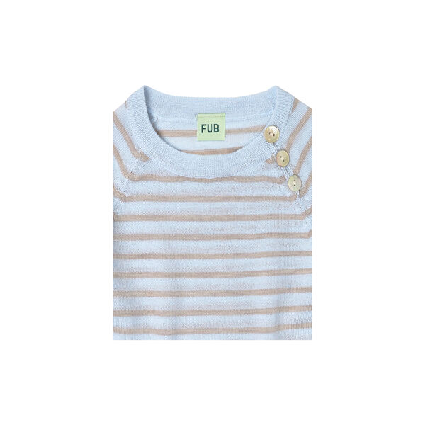 Baby Blouse, baby blue/oat melange, FUB