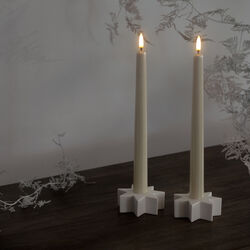 Ceramic star taper candleholder | Nordic white, Uyuni Lighting
