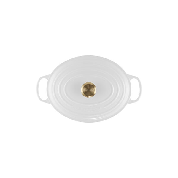 Signature st&oslash;bejern oval gryde &Oslash; 31 cm, white, Le Creuset