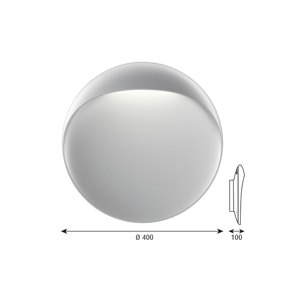 Flindt væglampe L, aluminium, Louis Poulsen