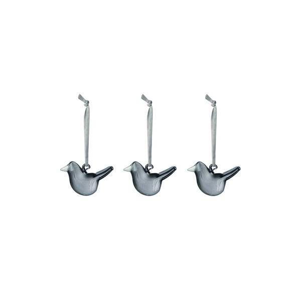 Mini glasfugle 3-pak, grå Mini glasfugle 3-pak, grå, Iittala