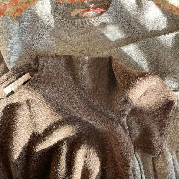 Cathy Knit Sweater, brown melange, Konges Sløjd