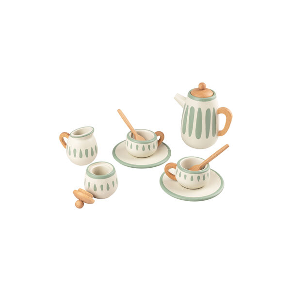 Te-sæt, classic white/sage green Te-sæt, classic white/sage green, Sebra