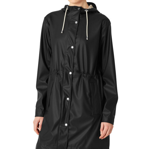 Long Parka Rain Jacket, black beauty, Ilse Jacobsen Hornb&aelig;k