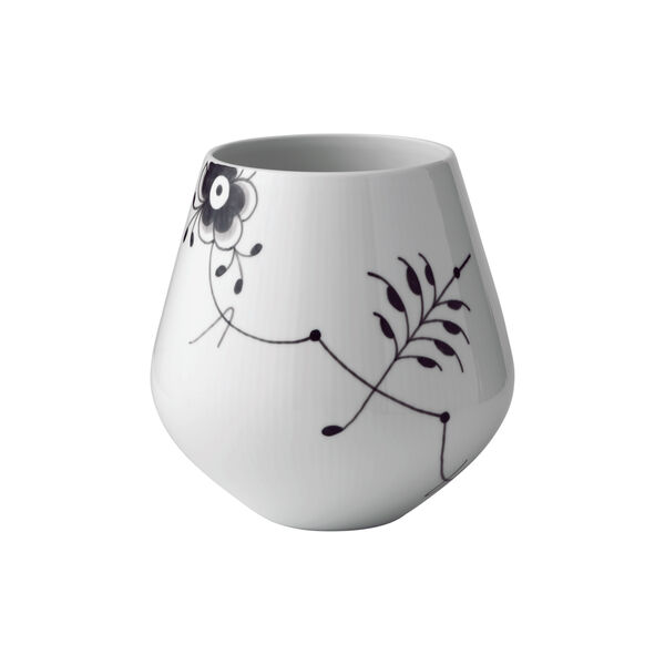 Sort Mega Riflet vase 20,5 cm, Royal Copenhagen