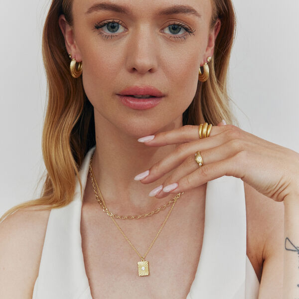 Belis &oslash;reringe, guldbelagt, Pure by Nat