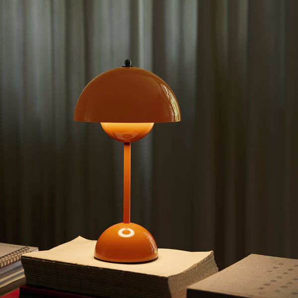 Flowerpot VP9 Portable Table Lamp, zesty orange, &Tradition