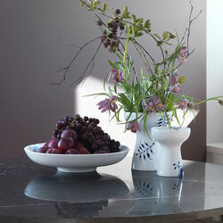 Blå Mega Riflet vase 15 cm, Royal Copenhagen