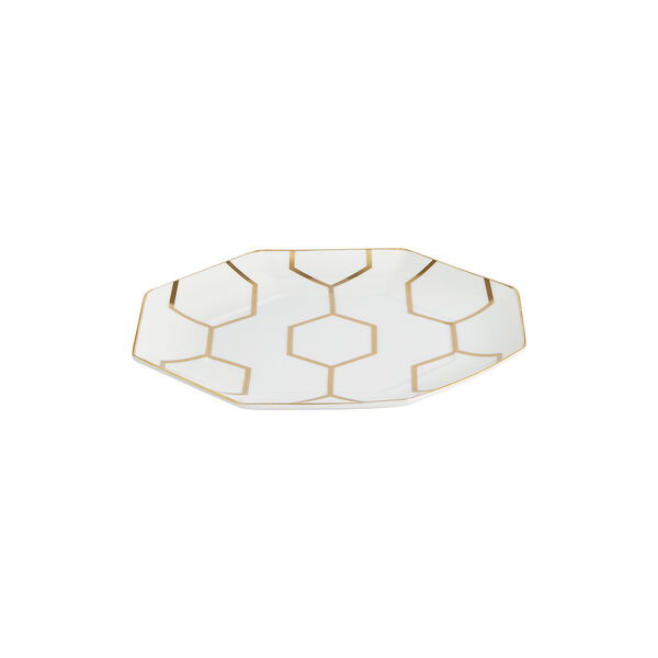 Gio Gold Plate Octagonal &Oslash; 23 cm, Gold/white, Wedgwood