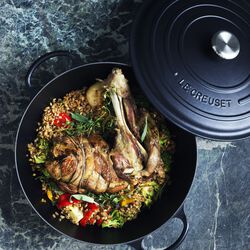 Signature st&oslash;bejern stegegryde &Oslash; 32 cm, matte black, Le Creuset